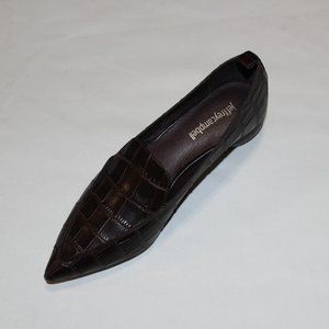 JEFFREY CAMPBELL BROWN LEATHER LOAFER 9M
